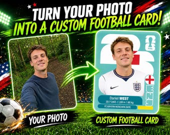 Custom England Football Player Card (Digital Download)