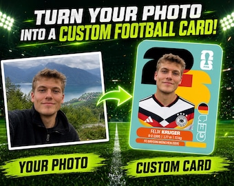 Personalisierte Deutschland Fußball Karte (Digitaler Download)