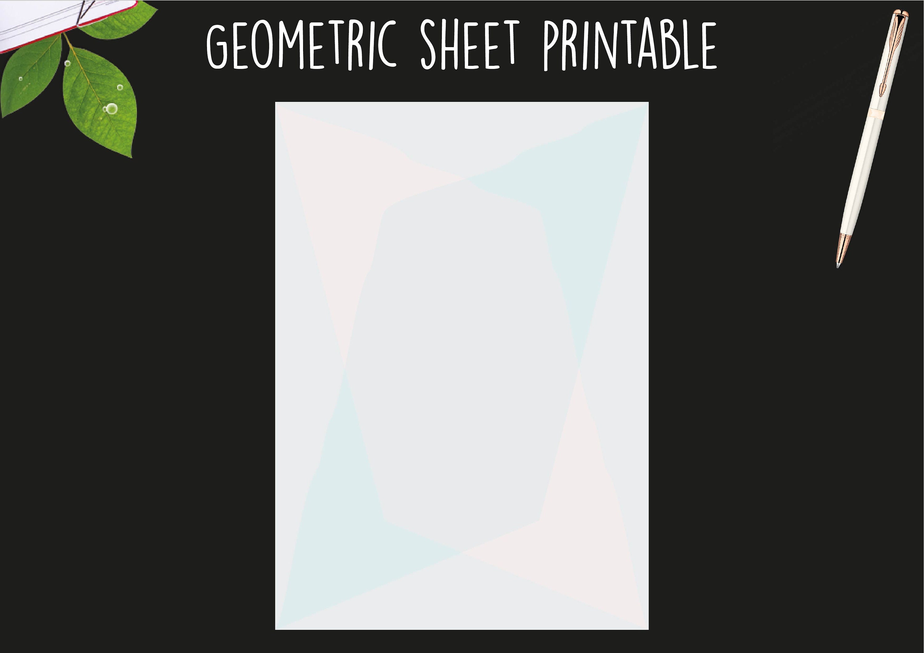 Geometric Sheet Printable PDF File | Etsy