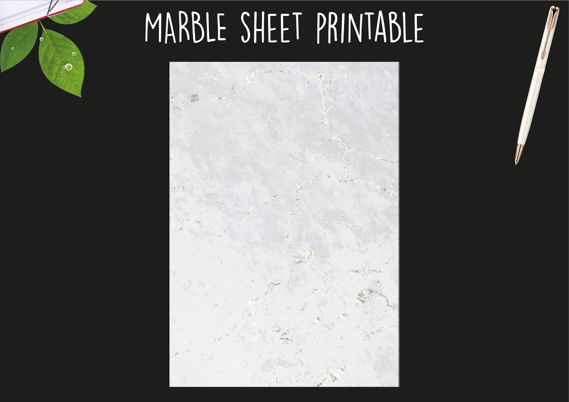 Marble Sheet Printable PDF File | Etsy