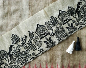 Indian Contemporary Madhubani Deer Pattern Pack of 3