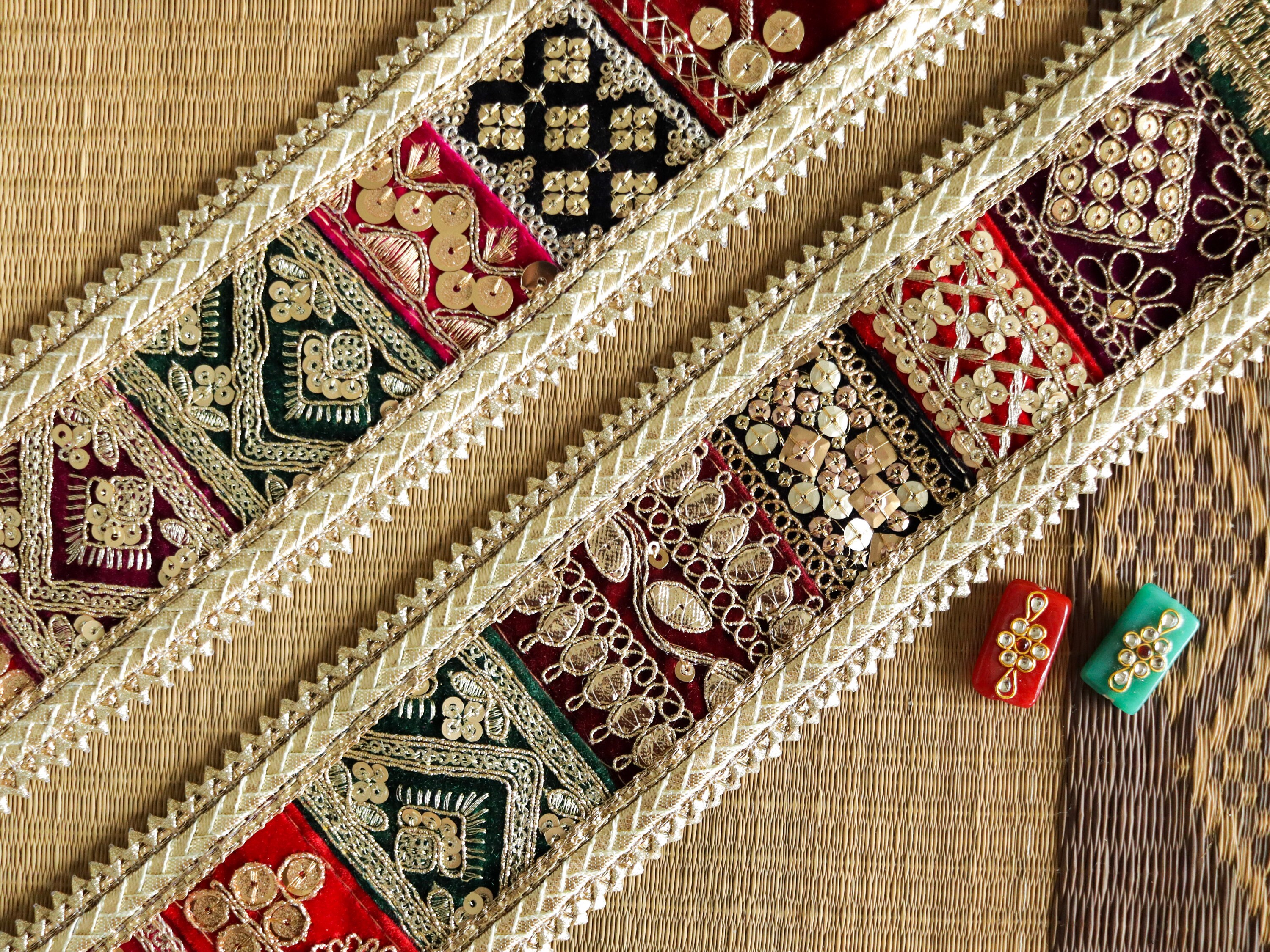 of Pair JA… LACE EMBROIDERY PATCHWORK あめり様♡Eaphi Schiffli Passementerie Vintage – Applique Floral Lace ジャケット・アウター