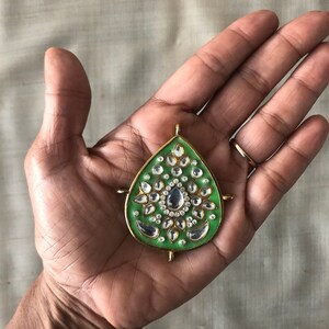 Teardrop Kundan Enamel Buttons,indian Meenakari Kurta Button,pink Red ...