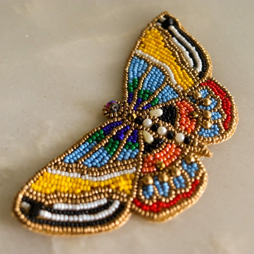 Delicate Beaded Little Bees Applique Patch for Bag shoes Etsy