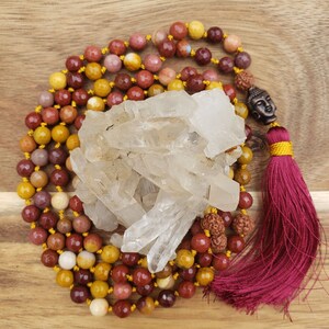 6mm Mookaite tibetan style 108 bead mala