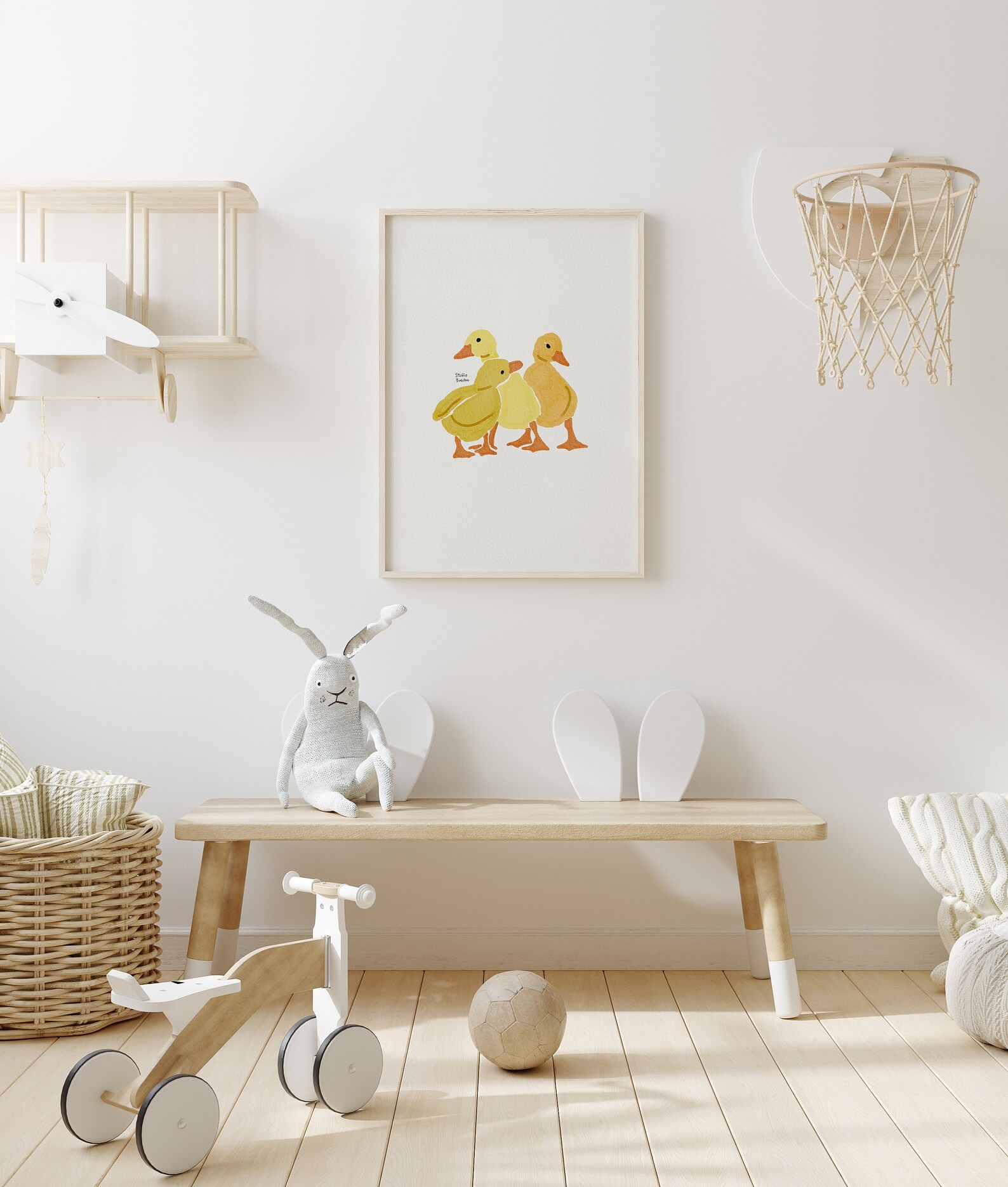 Baby Duck Wall Art Print DUCK Nursery Print Baby Animal Etsy