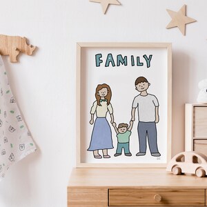 Family Wall Art Print Family Illustration Family Wall Decor - Etsy