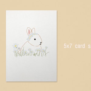 Bunny Line Print, Bunny Rabbit Print, Line Drawing, Easter Bunny Baby Animal Print, Nursery Animal Prints, Digital Download image 3