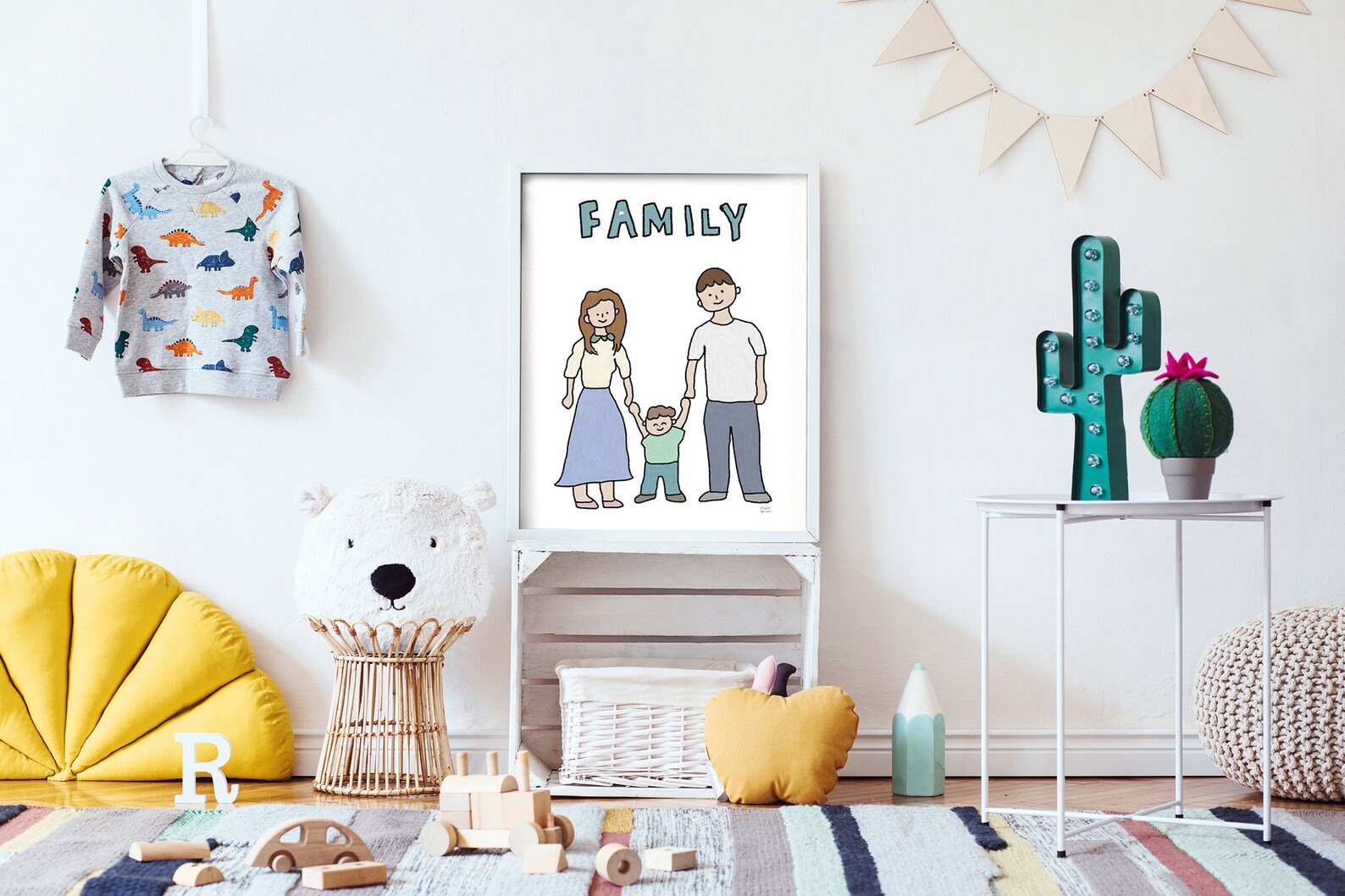 Family Wall Art Print Family Illustration Family Wall Decor Etsy