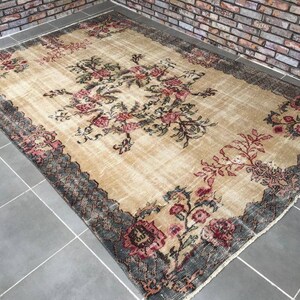 9&#39;4x6&#39;7feet,area rug,287x194cm,beige area rug, area living room rug,aztec area rug,moroccan area rug,traditional rug,floor rug, room rug