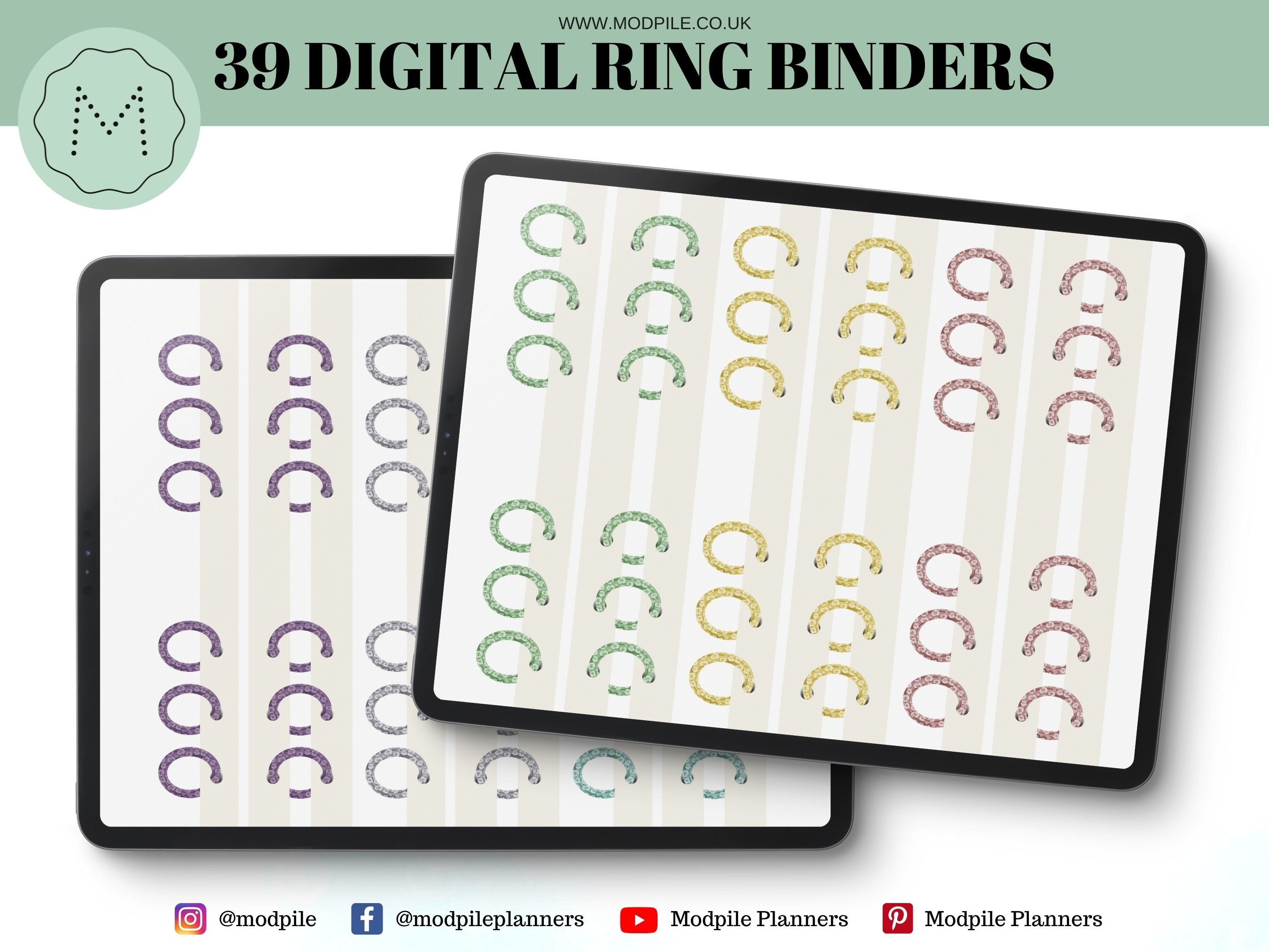 39 Digital Ring Binders for Digital Planners _ Chunky _ Etsy Nederland