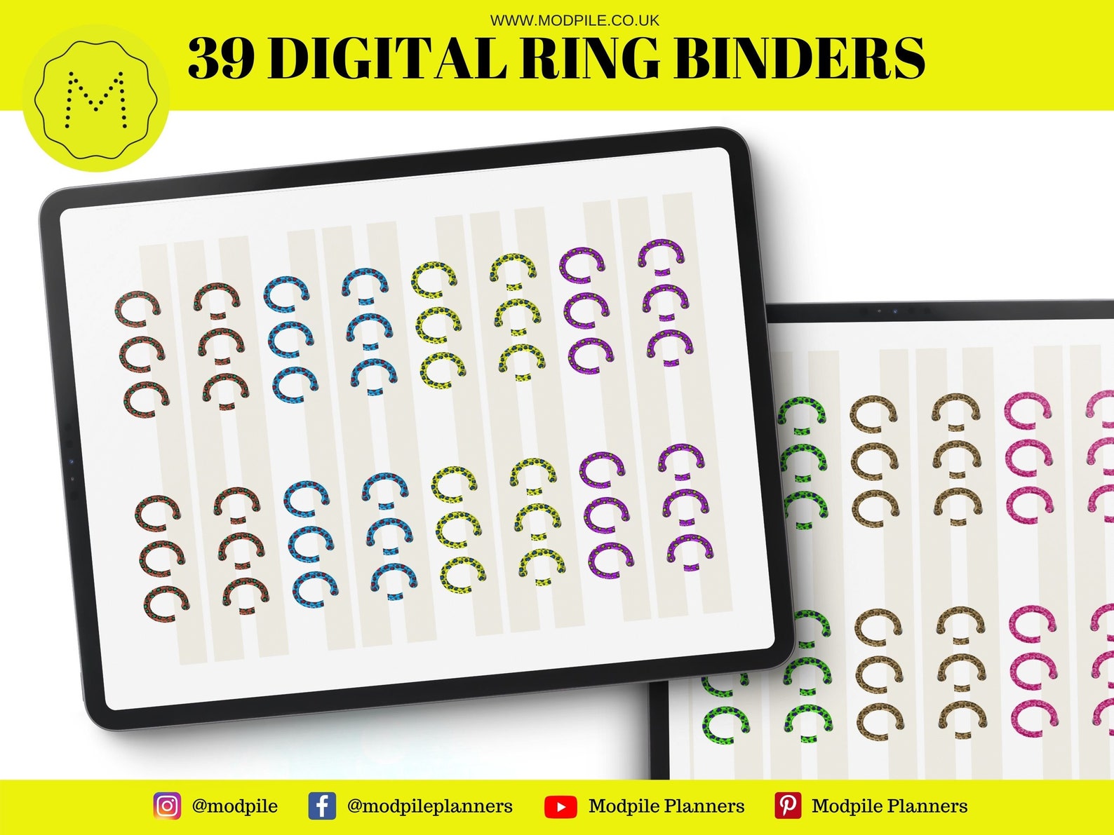 39 Digital Ring Binders for Digital Planners _ Chunky _ Etsy Nederland