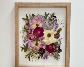 Deposit Only - Wedding flower pressing, Bridal bouquet framing, Bespoke flower frame, Send in service, Pressed bridal bouquet- DEPOSIT ONLY