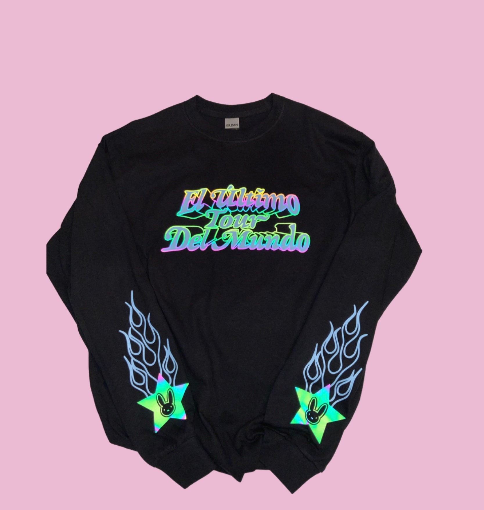 Flash Reflective Bad Bunny Long Sleeve T Shirt