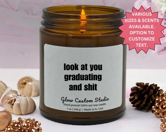 Graduation Candle Gift, High School Grad Gift for Her / Gift for Him, Scented Candles Gift for Best Friend Graduation, Phd Graduation Gift