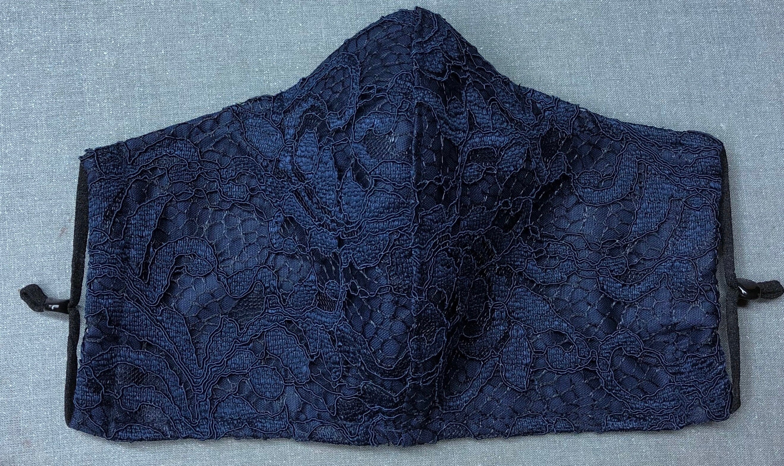 Navy Lace Face Mask, Bridesmaid Face Mask, Bridal Lace Face Mask, Par…