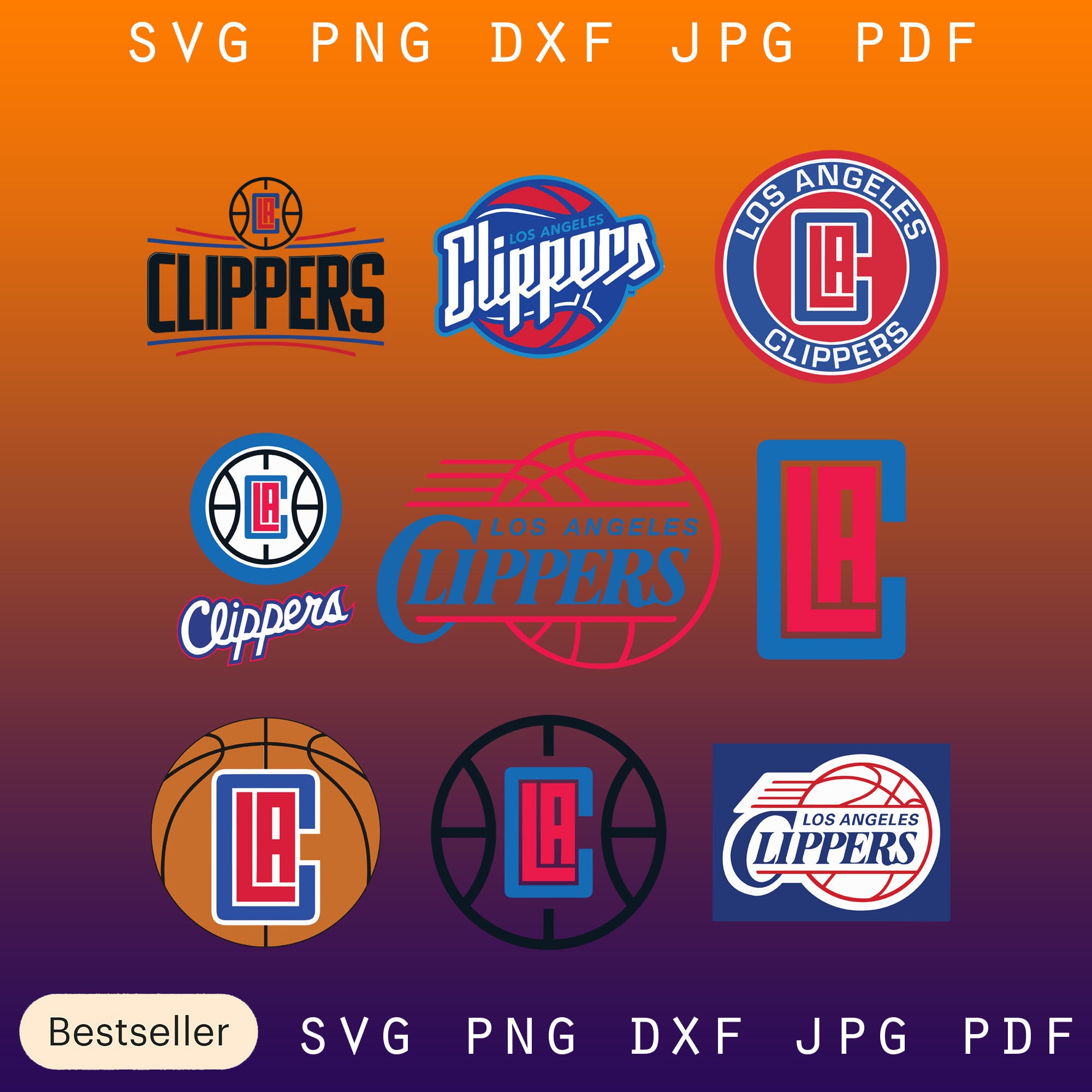 Los angeles clippers svgSport svg fileSport svgsport | Etsy