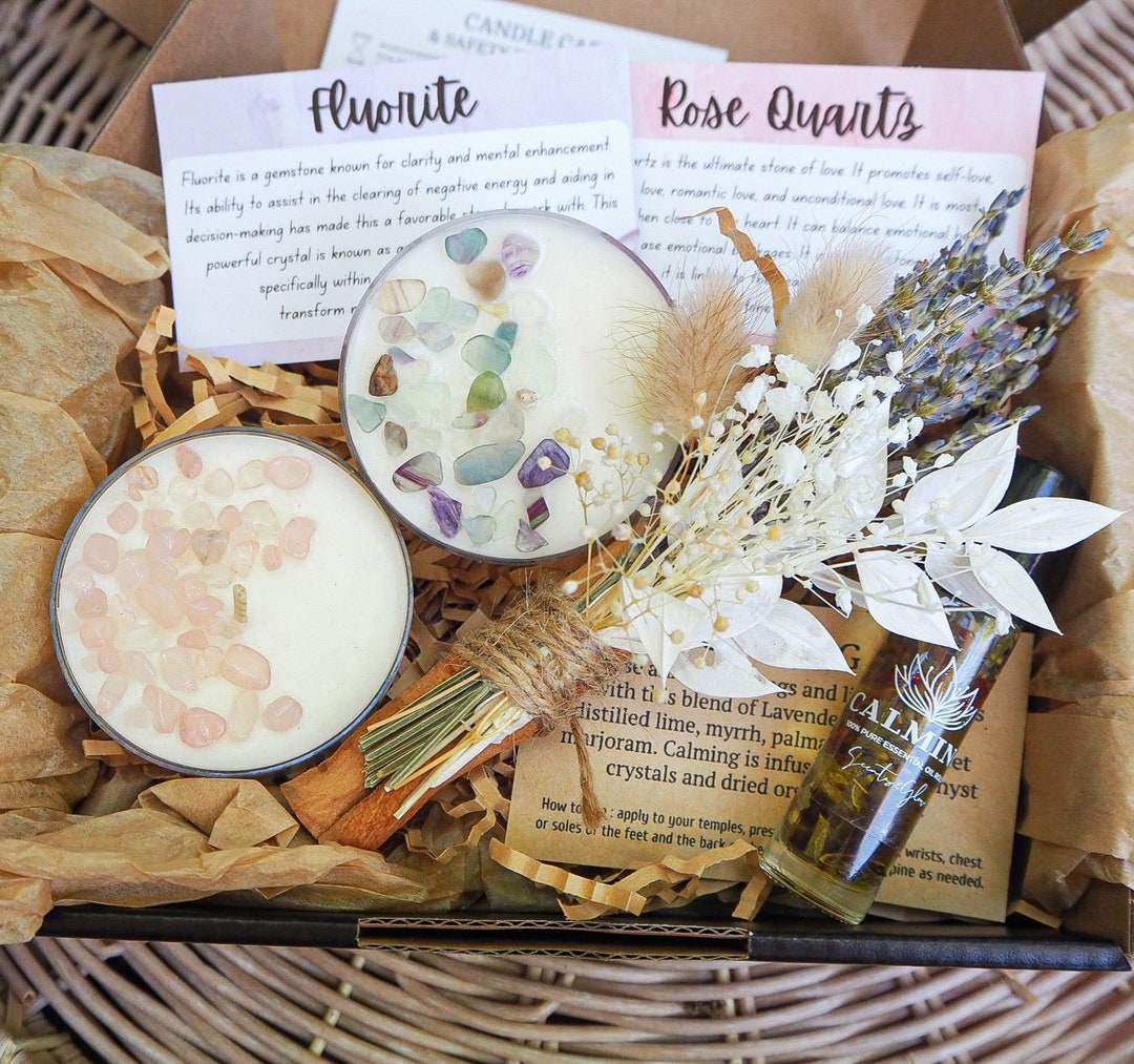 Handmade Crystal Candle Gift Box Etsy Australia