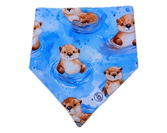Cotton Dog Bandana – Pet Bandana, Handmade Dog Scarf, Cat Bandana - Little Otter