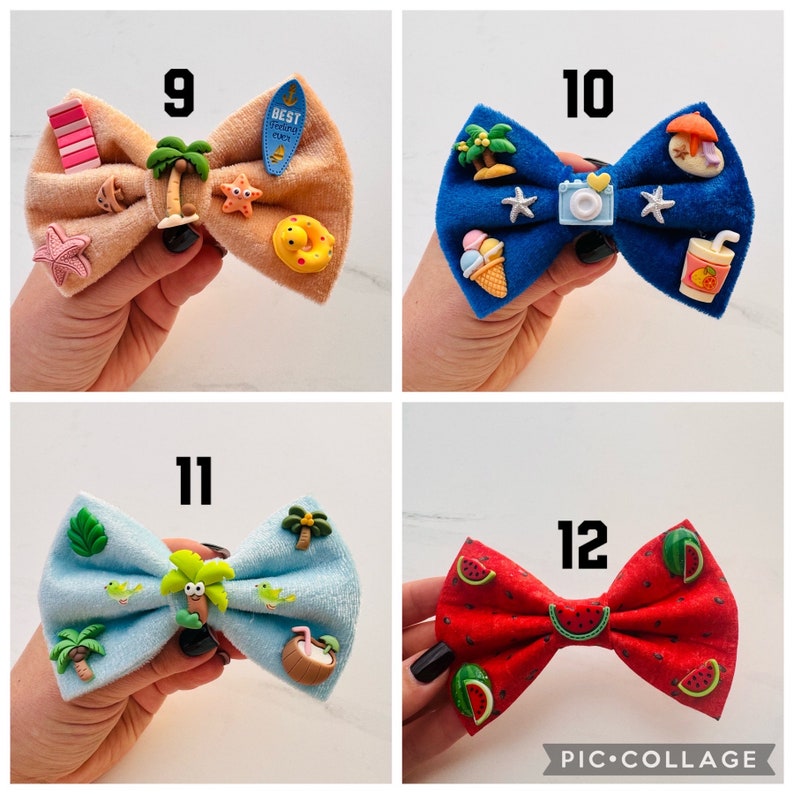 FOR MODELS Special Velvet Summer Sailor bow Bowtie for pet image 4