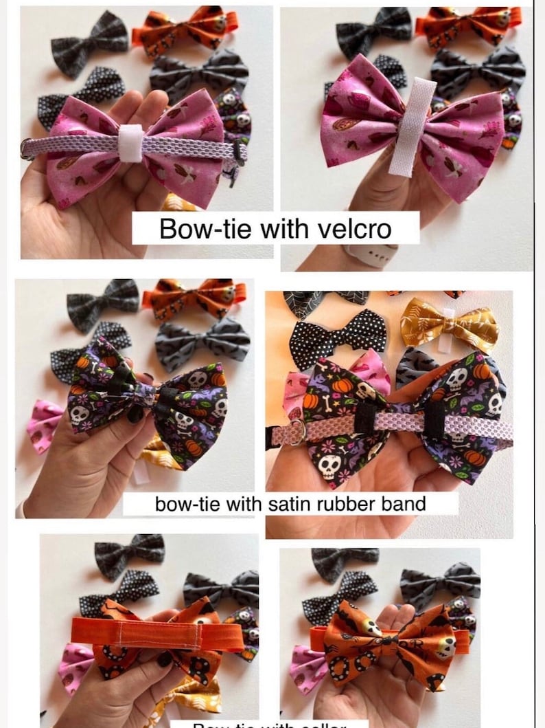 FOR MODELS Special Velvet Summer Sailor bow Bowtie for pet image 7