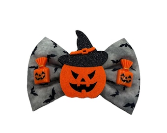 Sparkly Halloween Dog Bow Tie | Sparkly Pet Bow | Handmade Dog Accessory | Fantasy Pet Fashion | Cat Bow Tie
