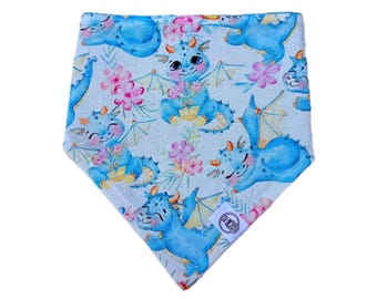 Cotton Dog Bandana – Pet Bandana, Handmade Dog Scarf, Cat Bandana - Little dragon