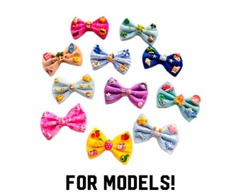 FOR MODELS - Special Velvet Summer - Sailor bow- Bowtie for pet