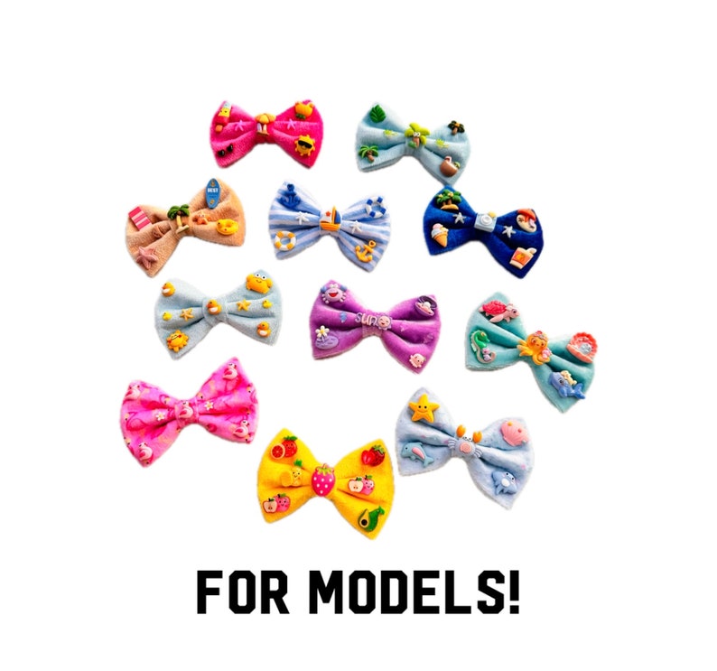 FOR MODELS Special Velvet Summer Sailor bow Bowtie for pet image 1