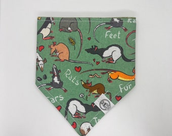 Reversible Snap on Pet Bandanas - Rat Anatomy