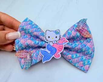 Mermaid Scale Dog Bow Tie | Sparkly Pet Bow | Handmade Mermaid Dog Accessory | Fantasy Pet Fashion | Cat Bow Tie