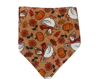 Fall ducks Cats Dog Bandana | Handmade Pet Bandana | Fall Dog Scarf | Autumn Pet Accessories | Dog & Cat Bandana | EllyGang