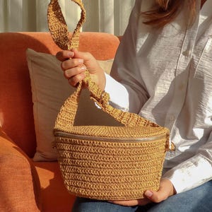Boho Stroh Schultertasche | Handgefertigte Papierschnur Tote | Gewebte Sommer Geldbörse für jeden Tag Stil