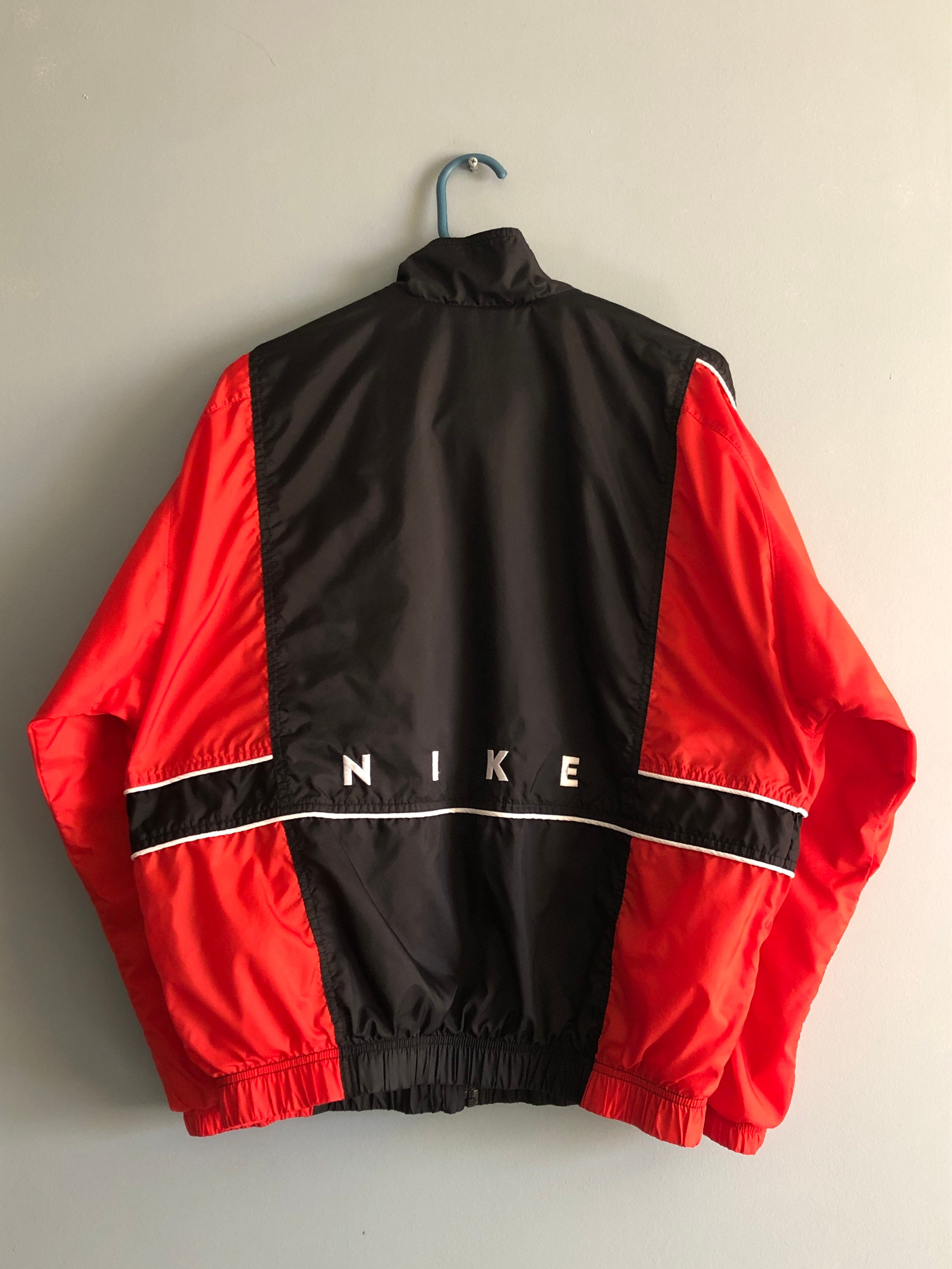 Nike Windbreaker Color Red and Black Size XL 1820 Etsy