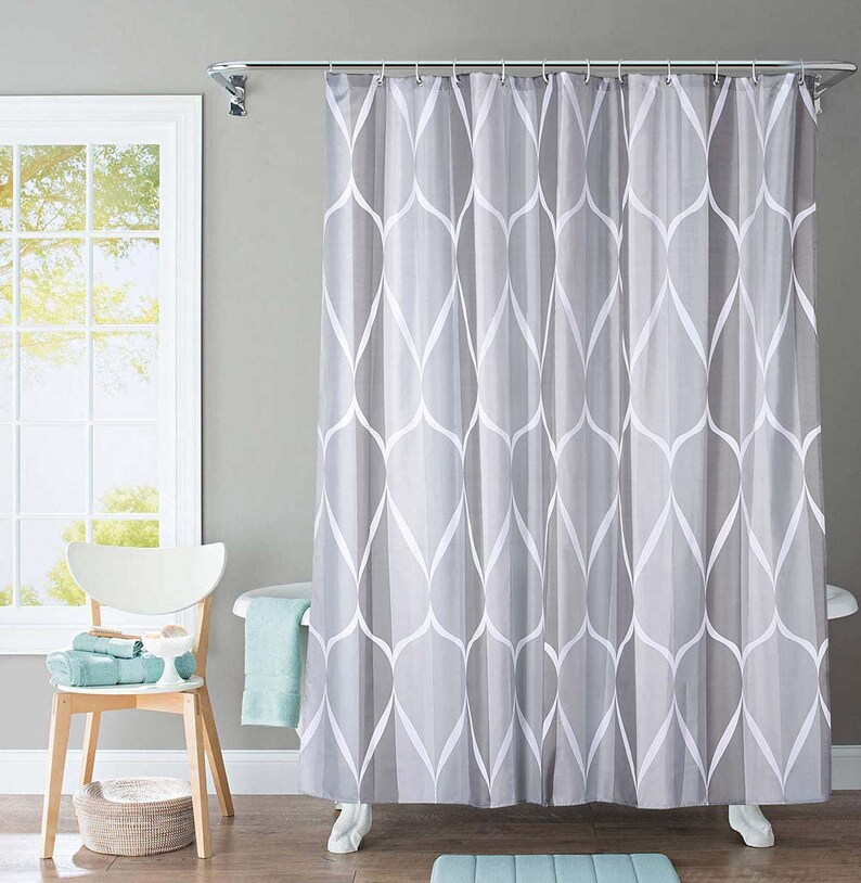 Fabric Shower Curtain Machine Washable 72 x 72 Home Bathroom Etsy