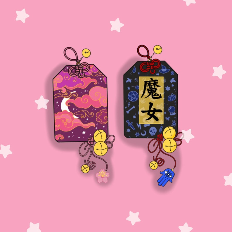 vinyl sticker Sakura omamori kawaii sticker omamori charm good luck charm Lucky Charm Sticker Japanese amulet