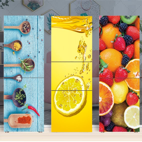 Self Adhesive Refrigerator Sticker Removable Door Cover Etsy