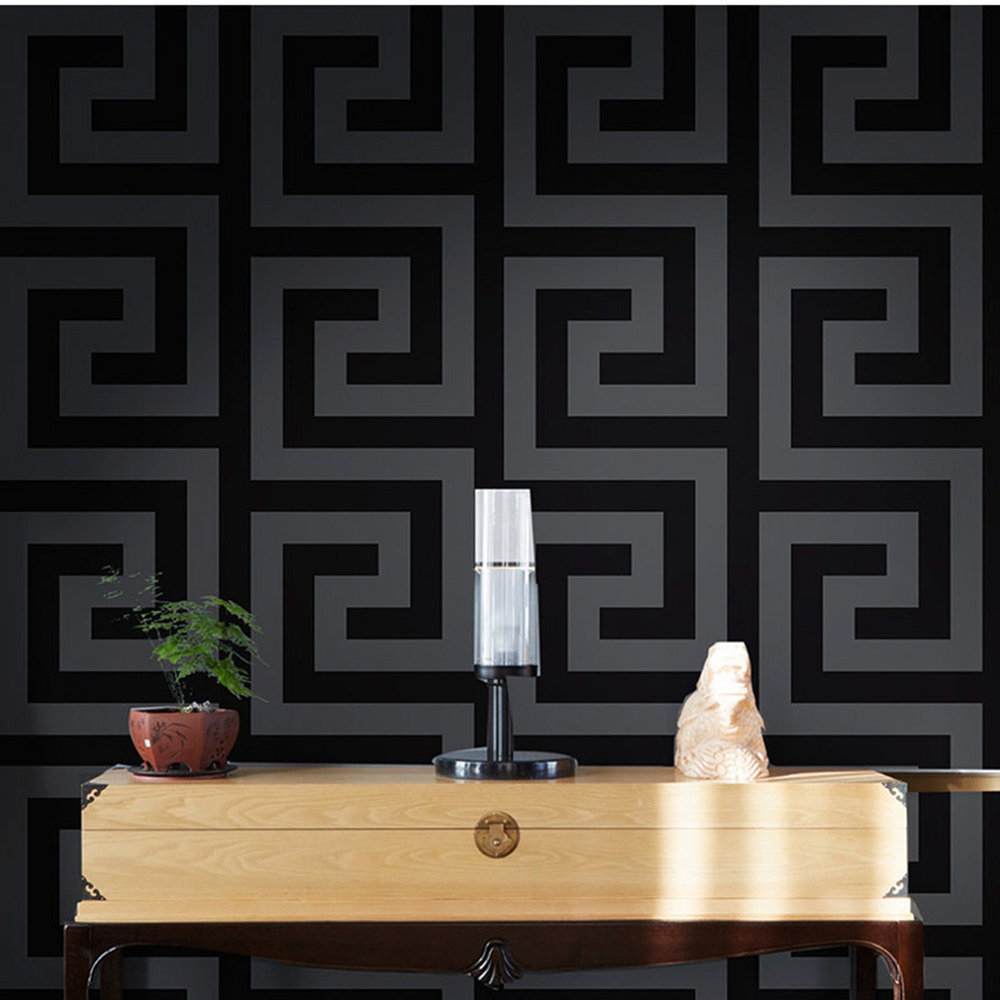 20393 Inches Wall Papers Peel and Stick Large Greek Key Etsy