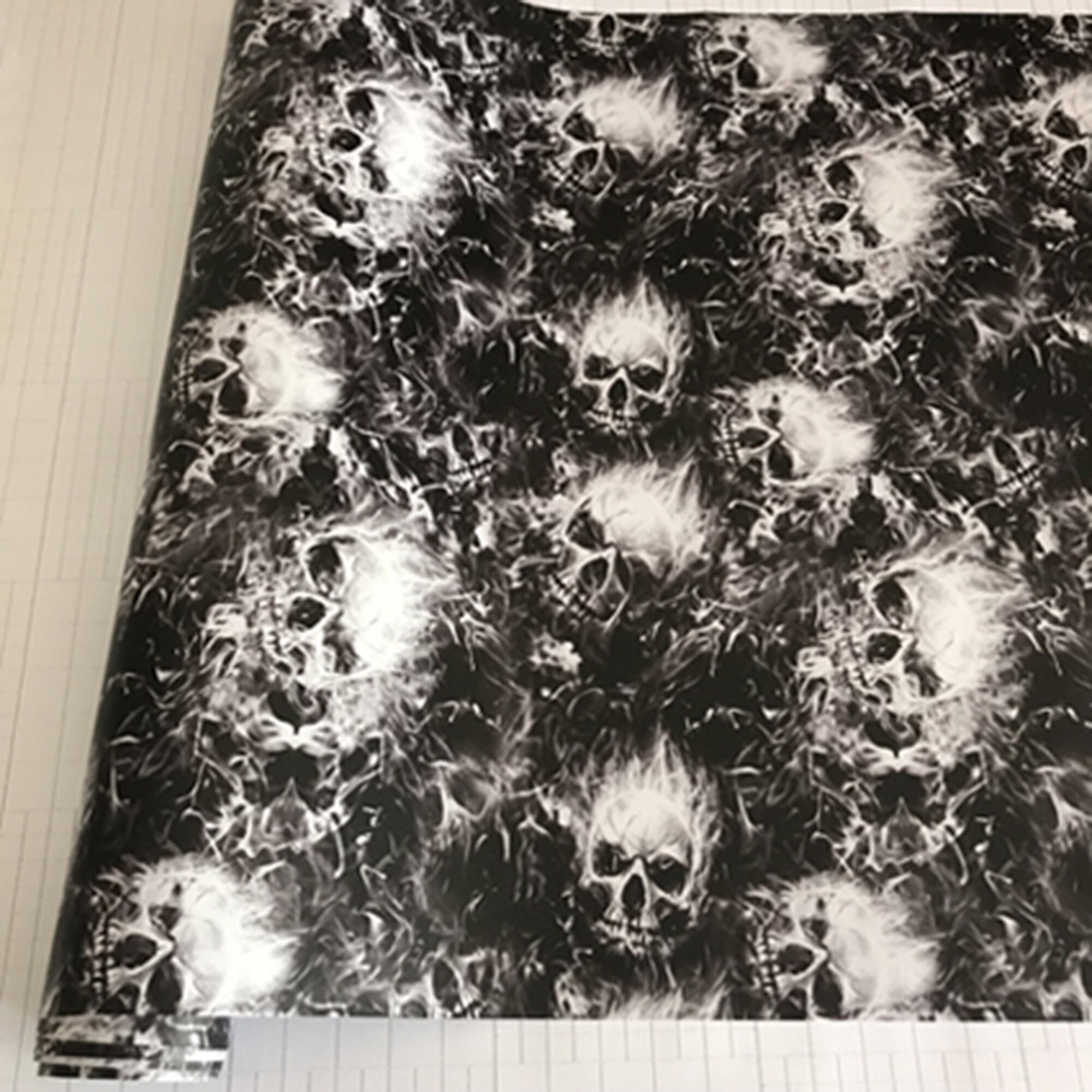 Vinyl Wrap Sticker Skull Motorcycle Bike Scooter Wrapping Etsy