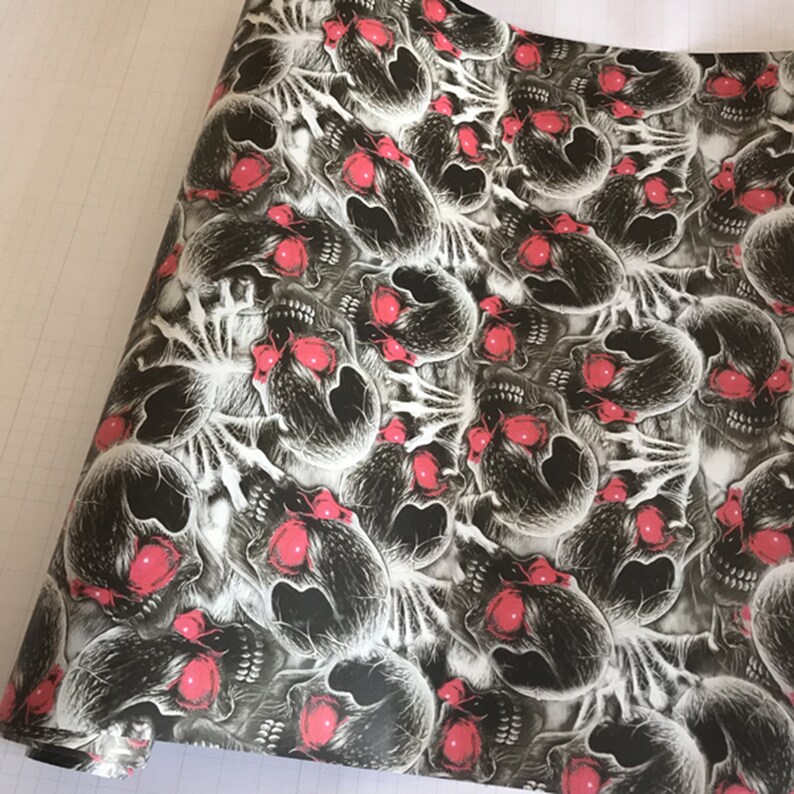 Vinyl Wrap Sticker Skull Motorcycle Bike Scooter Wrapping Etsy