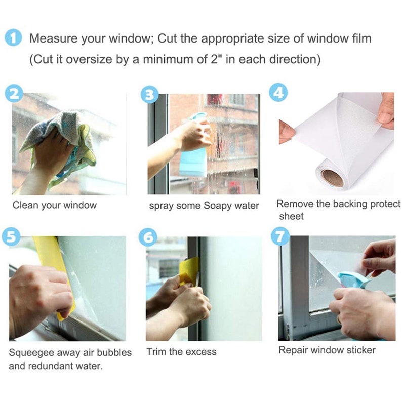 Removable Privacy Window Film Antiuv Selfadhesive Window Etsy
