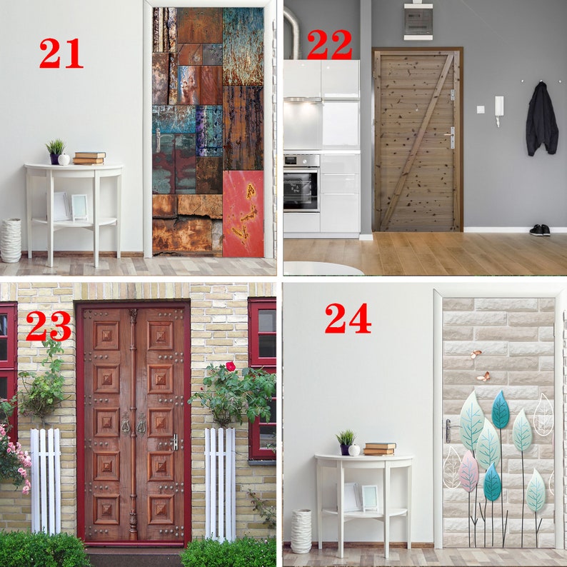 Adesivi 3D Per Porte - Carta Da Parati Decorativa Con Effetto Rilievo, Facile Da Applicare E Rimuovere - Foto 11