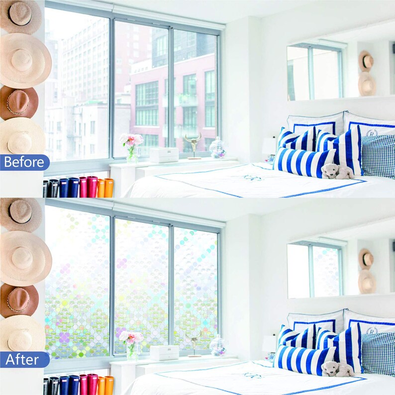 Window Film Stained Glass Decorative Uv 3D Window Sticker Etsy