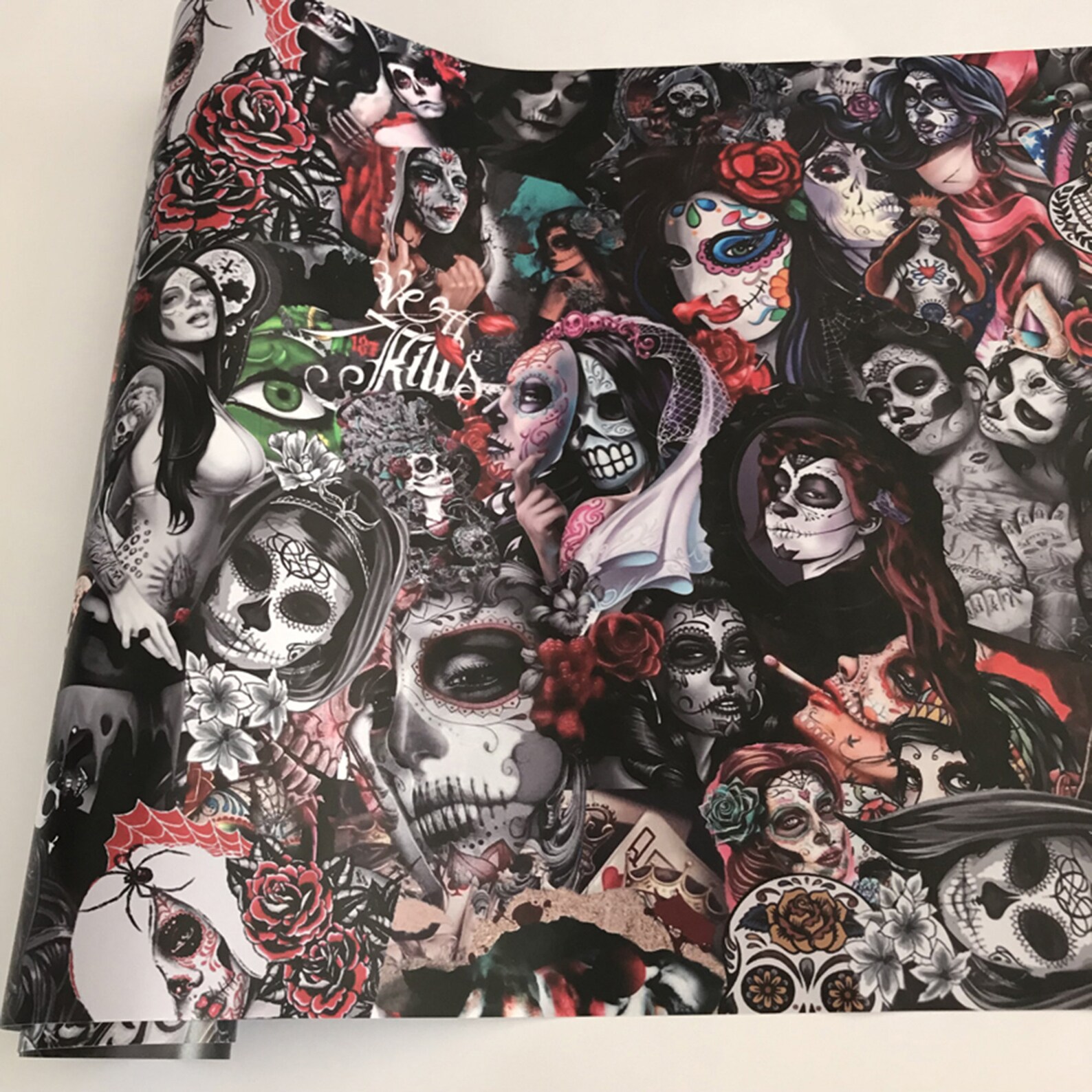 Vinyl Wrap Sticker Skull Motorcycle Bike Scooter Wrapping Etsy UK