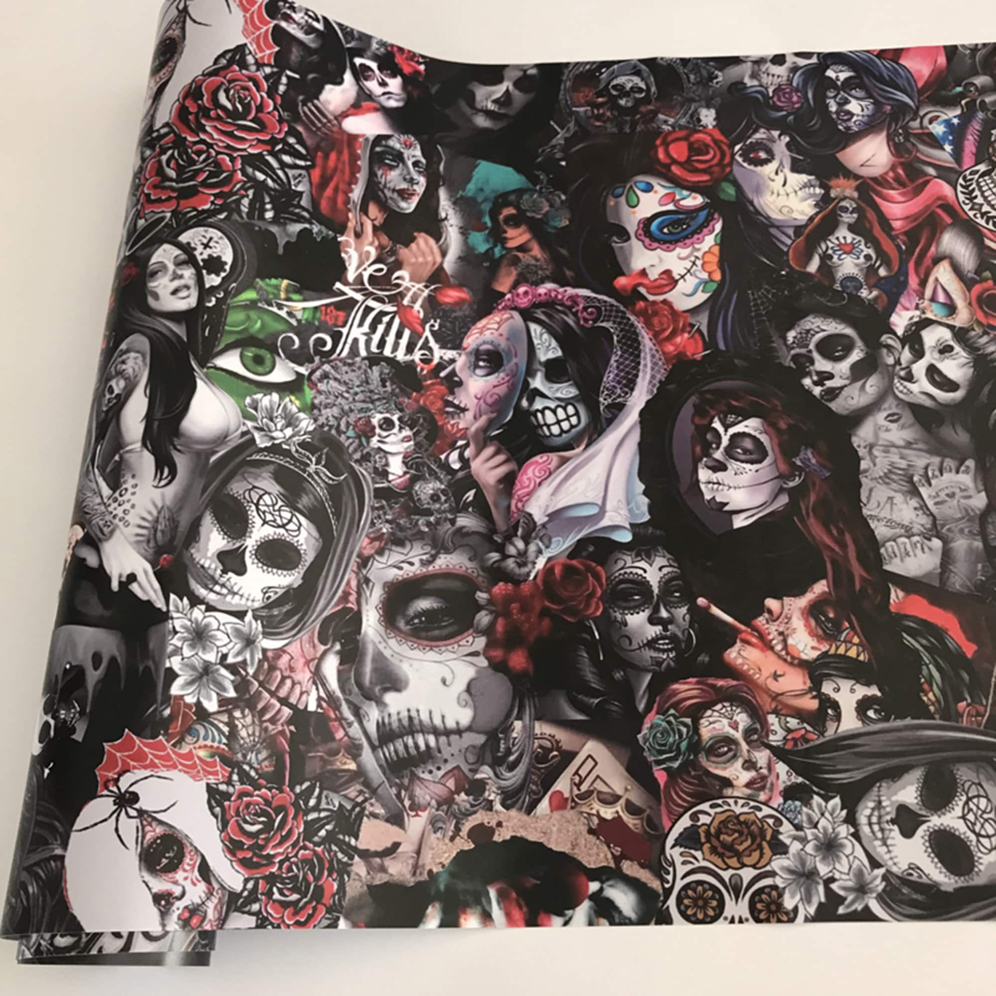 Vinyl Wrap Sticker Skull Motorcycle Bike Scooter Wrapping Etsy