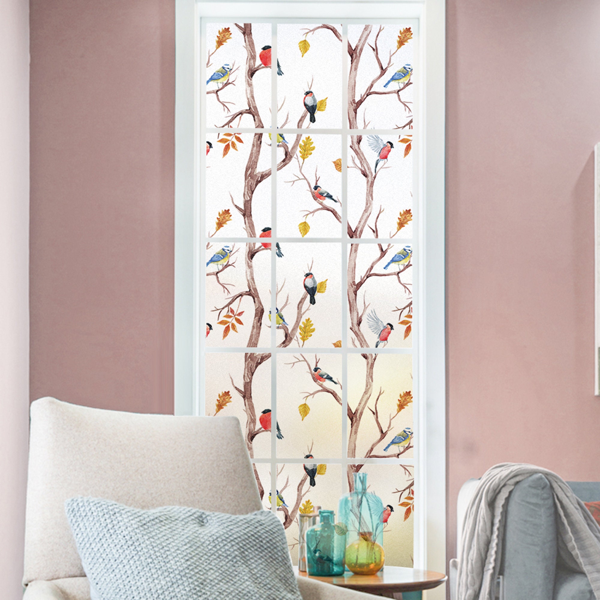 Frosted Window Film/ Bird Decorative Glass Sticker/ Etsy Canada