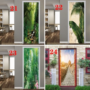 Scenery Door Wallpaperself-adhesive Waterproof Removable - Etsy