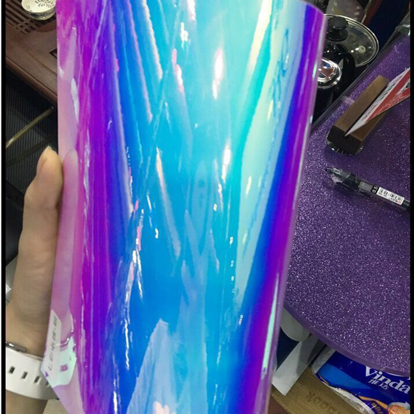 Rainbow Chrome Car Sticker Car Body Wrap Film DIY Car Styling Etsy UK