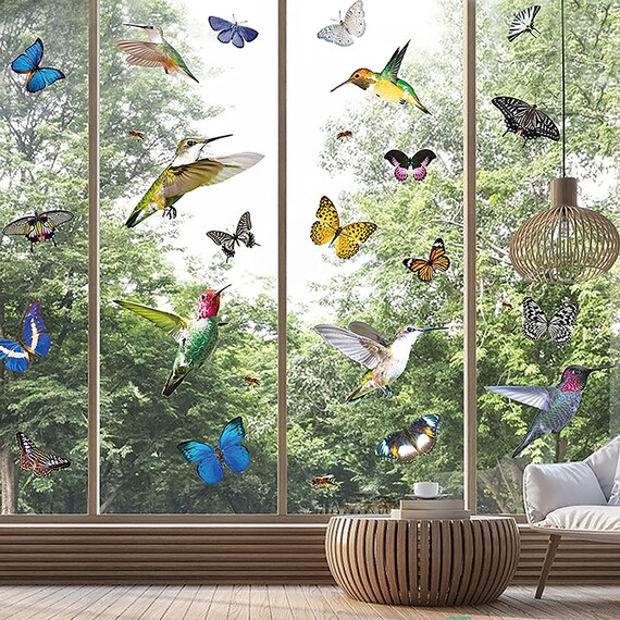 20 Stück Schmetterling Fenster Haftet Anti-Kollision Fenster Aufkleber zum Ve...