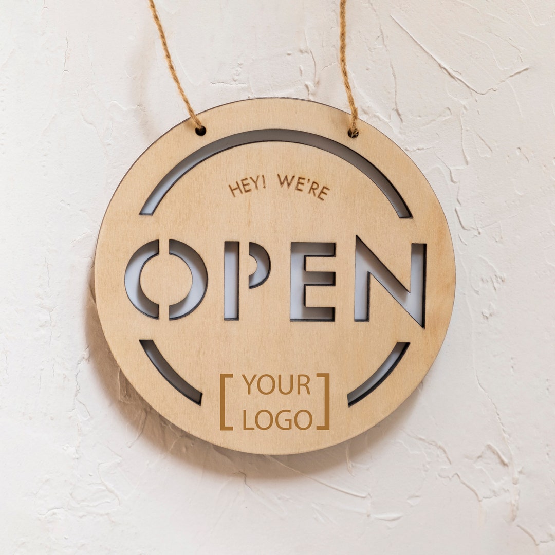 Open/closed Wooden Sign for Your Business. Reversible Shop Sign With ...